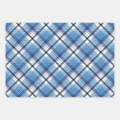 Een stijlvol blauw plaid ontwerp inpakpapier vel (Voorkant)