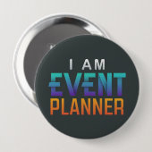 Een stijlvol en professioneel element rond ronde button 4,0 cm (Voorkant /achterkant)