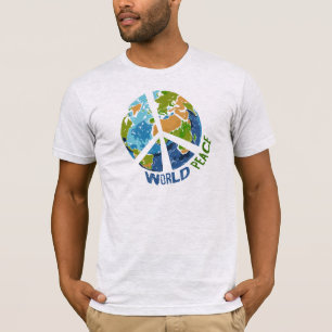 Een stijlvol T-shirt met Wereldvredesymbool