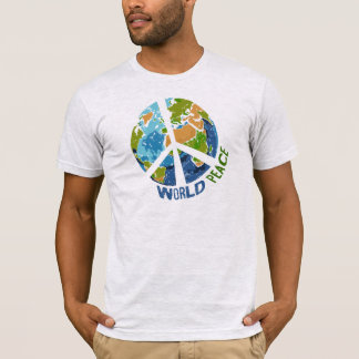Een stijlvol T-shirt met Wereldvredesymbool