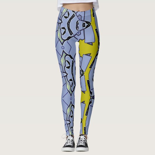 Een stijlvolle abstracte "Ratti_Creative_Arts" leg Leggings (Voorkant)