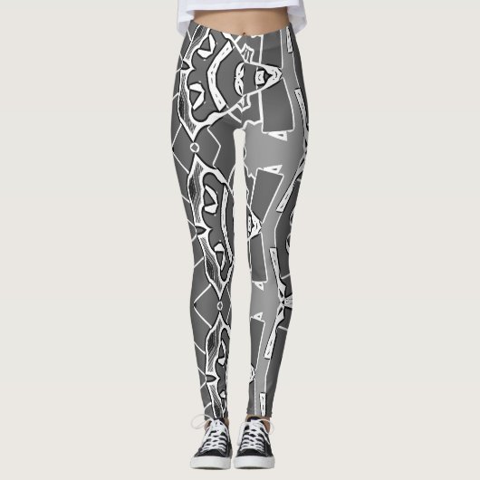 Een stijlvolle abstracte "Ratti_Creative_Arts" leg Leggings (Voorkant)