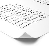 Een stijlvolle florale gele blauwe bruiloft zithoe poster (Hoek)