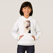 Een stijlvolle konijn-patterned hoodie voor kinder (Voorkant volledig)