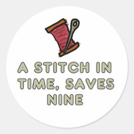 Een Stik in de Tijd Ronde Sticker
