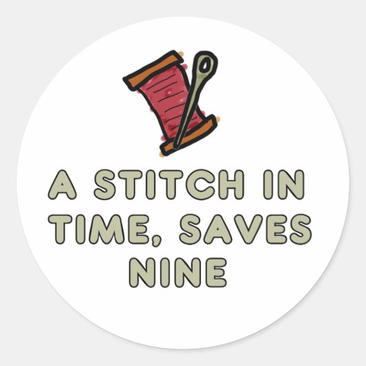 Een Stik in de Tijd Ronde Sticker (Voorkant)