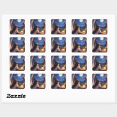 Een stil gesprek met de hemel vierkante sticker (Vel)
