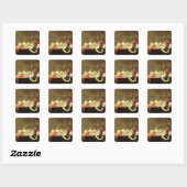 Een stil leven met een bril vierkante sticker (Vel)