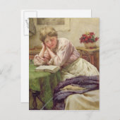 Een stil lezen briefkaart (Voorkant / Achterkant)