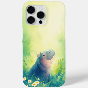 Een stil moment van een nijlpaard iPhone 15 pro max hoesje