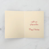 Een stil rood van het de engelenwenskaart van feestdagen kaart (Binnen)