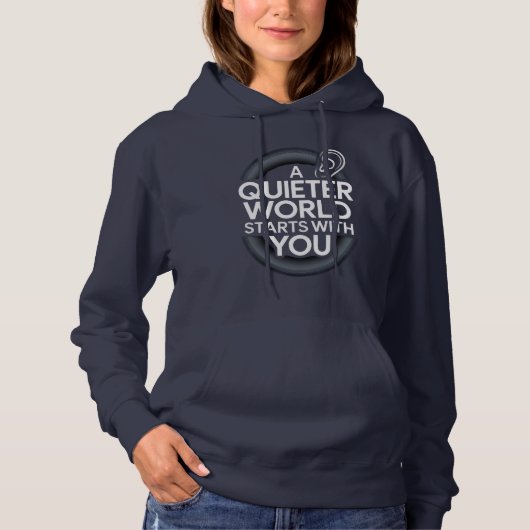 'EEN STILERE WERELD START BIJ JOU' T-Shirt (Voorkant)