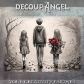 Een stille band - Decoupage - Tissuepapier