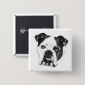 Een stille blijk van trouw vierkante button 5,1 cm (Voorkant /achterkant)