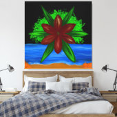 Een Stille Bloei in het Paradijs Canvas Afdruk (Insitu (Slaapkamer))