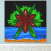Een Stille Bloei in het Paradijs Canvas Afdruk (Insitu (Houten vloer))