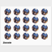 Een stille conversatie met de hemel ronde sticker (Vel)