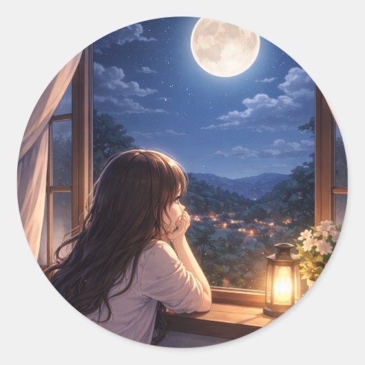 Een stille conversatie met de hemel ronde sticker (Voorkant)