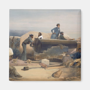 Een stille dag in de diamantbatterij, bord van 'Th Magneet