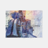 Een Stille Haven Fleece Deken (Voorkant (Horizontaal))