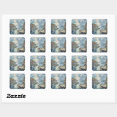 Een Stille Haven Vierkante Sticker (Vel)