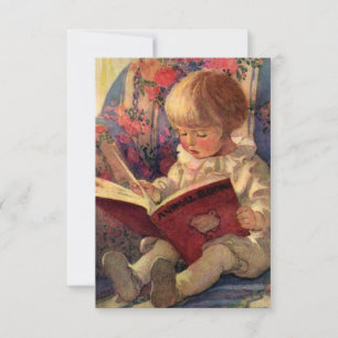 “Een Stille Hoek” door Jessie Willcox Smith Bedankkaart