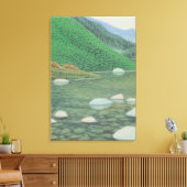 Een stille hoek in de bergen canvas afdruk (Insitu (Woonkamer))