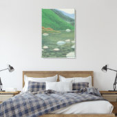 Een stille hoek in de bergen canvas afdruk (Insitu (Slaapkamer))