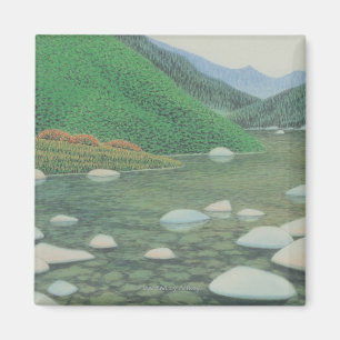 Een stille hoek in de bergen magneet