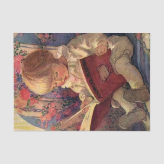 "Een stille hoek" van Jessie Willcox Smith Tissuepapier (Voorkant)