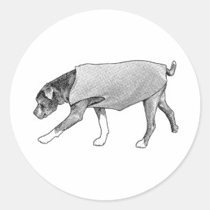 Een Stille Hoofdknik van Begrip Ronde Sticker