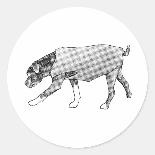 Een Stille Hoofdknik van Begrip Ronde Sticker (Voorkant)