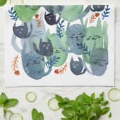 Een stille kakofonie van katten theedoek (Gevouwen)