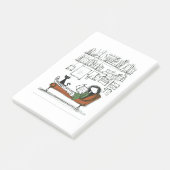 Een Stille Leesochtend | Met de Hand Getekende Boe Post-it® Notes (Schuin)