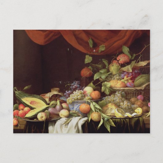 Een stille levensloop van fruit op een omheinde ra briefkaart (Voorkant)