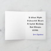 Een stille nacht - gepersonaliseerd feestdagen kaart (Binnen)