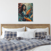 Een Stille Opstand van Geel Canvas Afdruk (Insitu (Slaapkamer))