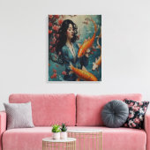 Een Stille Opstand van Geel Canvas Afdruk (Insitu (Woonkamer))