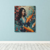 Een Stille Opstand van Geel Canvas Afdruk (Insitu (Houten vloer))