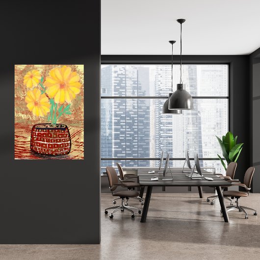 Een stille plek Floral Bouquet Canvas Afdruk