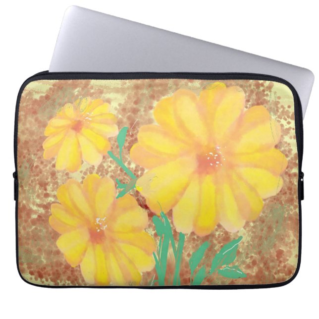 Een stille plek Floral Bouquet Laptop Sleeve (Voorkant)