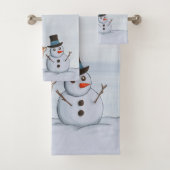 Een stille sneeuwdag bad handdoek (Insitu)