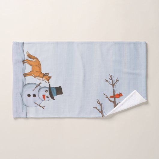 Een stille sneeuwdag bad handdoek (Handdoek)