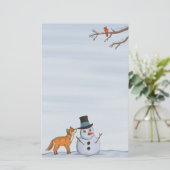 Een Stille Sneeuwdag Briefpapier (Staand voorkant)