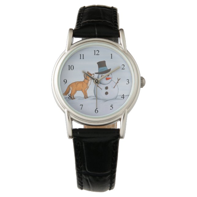 Een stille sneeuwdag horloge (Voorkant)