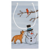 Een stille sneeuwdag klein cadeauzakje (Achterkant)