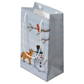 Een stille sneeuwdag klein cadeauzakje (Voorkant Gekanteld)