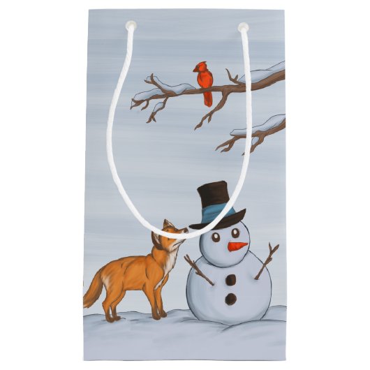 Een stille sneeuwdag klein cadeauzakje (Voorkant)