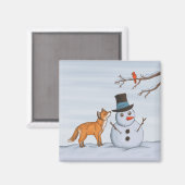 Een stille sneeuwdag magneet (Voorkant / Achterkant)