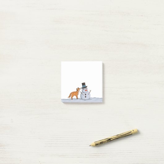 Een stille sneeuwdag post-it® notes (Op bureau)